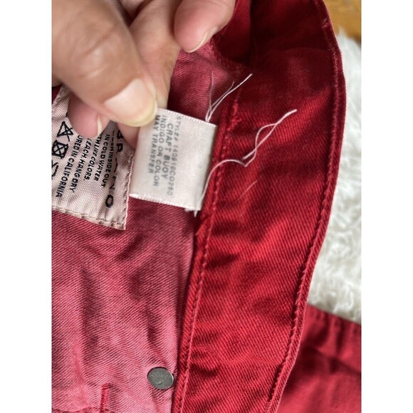 J Brand Men’s Size 34 Red Kane Slim Straight Fit Jeans MEASURES 37X35 - Picture 12 of 13